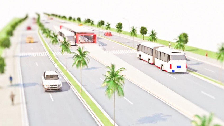Maquete virtual do BRT de Goiânia